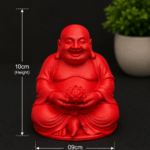 Laughing Buddha with Lotus Statue