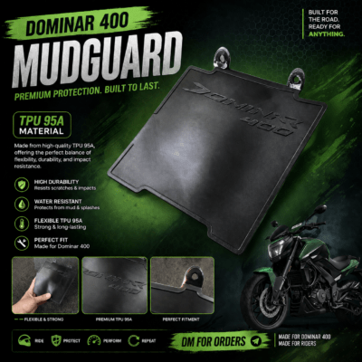 Dominar 400 TPU 95A Mudguard